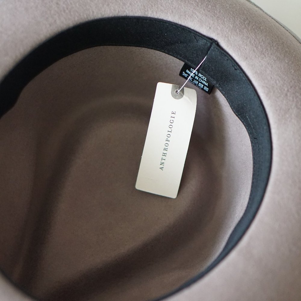 Anthropologie Lex Trimmed Fedora in Gray - Picture 5 of 5